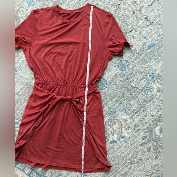 Lululemon Unwind Your Mind Dress Brick Rose / White - Picture 7 of 10